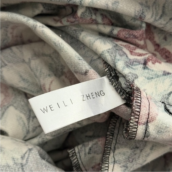 NWT Weili Zheng Velvet Floral Button Front Runway Maxi Dress Coat Duster Size L - Picture 13 of 13